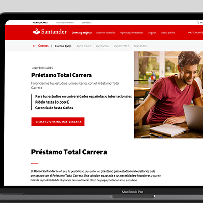 Web pública Banco Santander